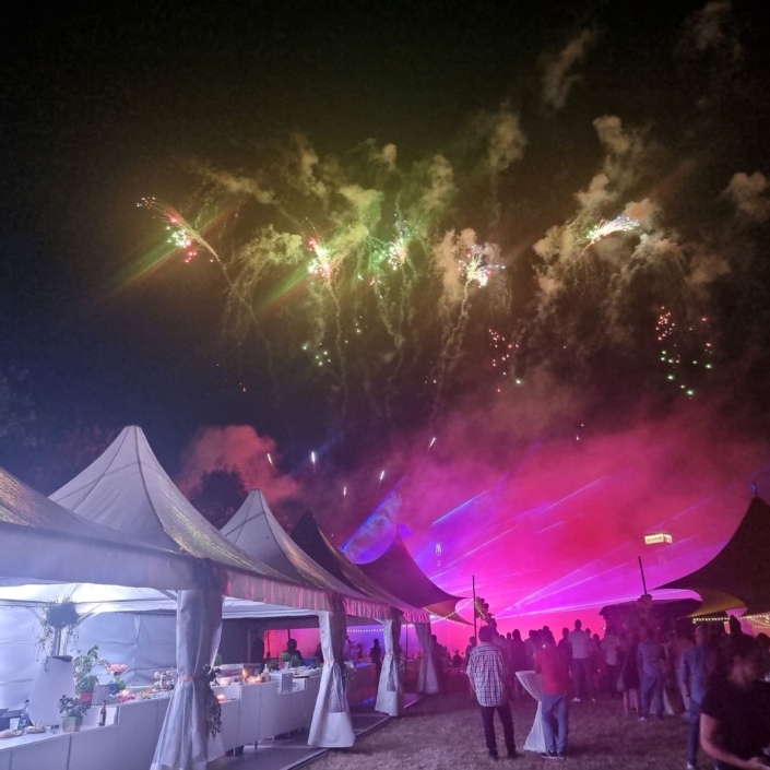 Firmenevent mit Feuerwerk