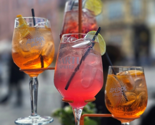 Tray mit Spritzvariationen