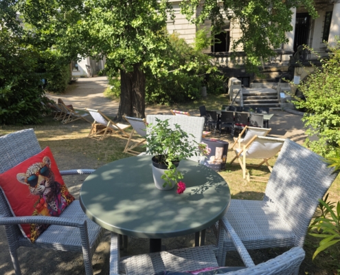 Schattiges Plaetzchen unterm Ginkgobaum